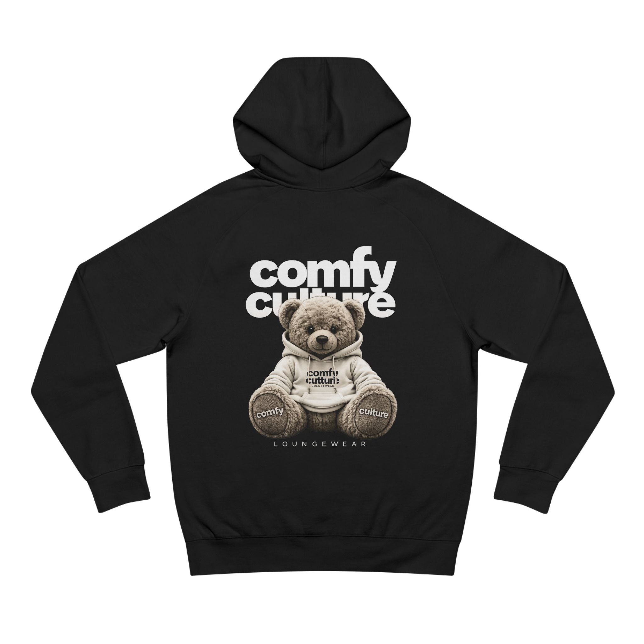 Comfy Culture Hoodie — Cozy Teddy Bear Loungewear Pullover